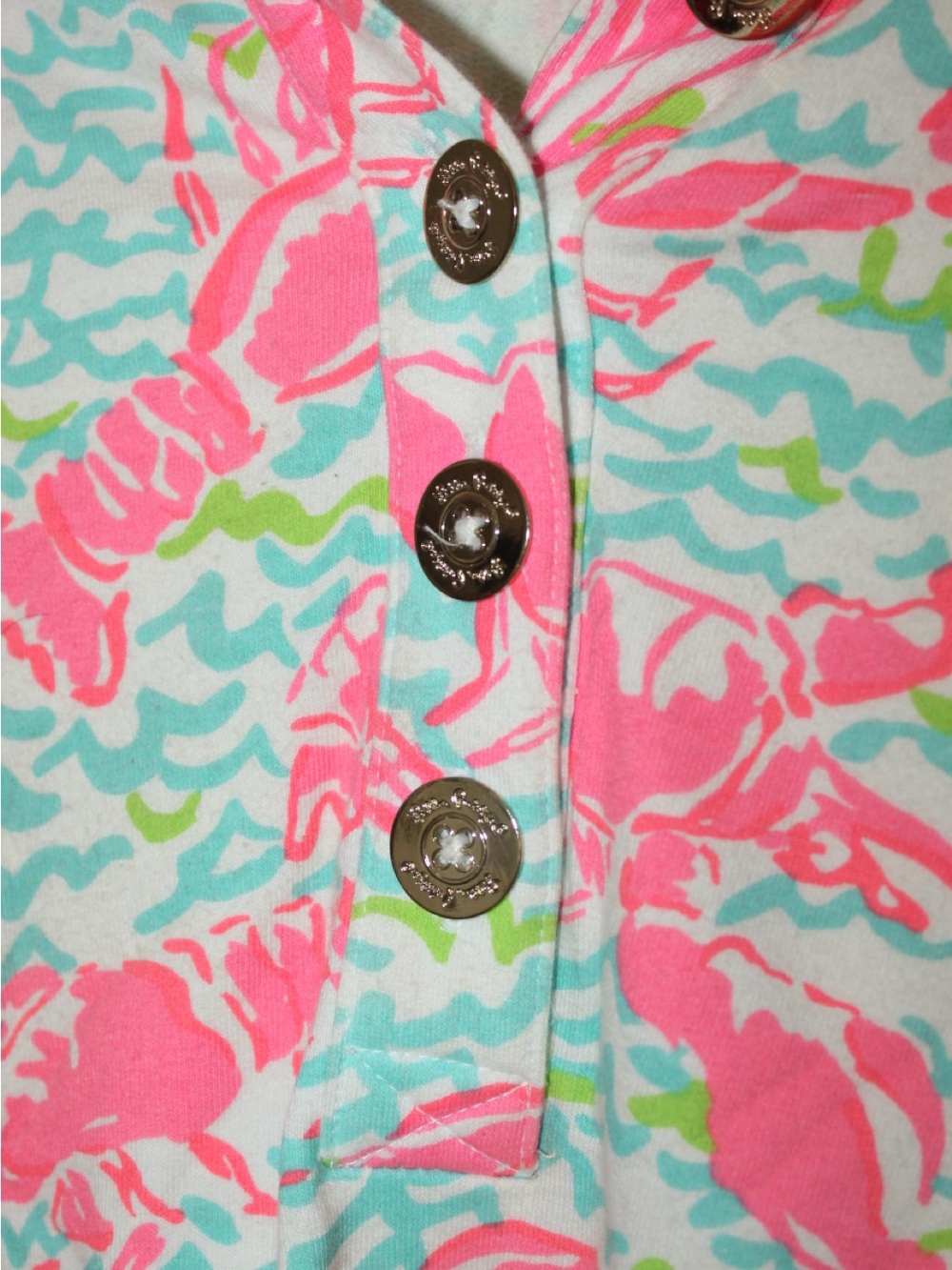 Lilly Pulitzer Mint, Pink & Lime Lobster Print Pullover - Picture 5 of 6